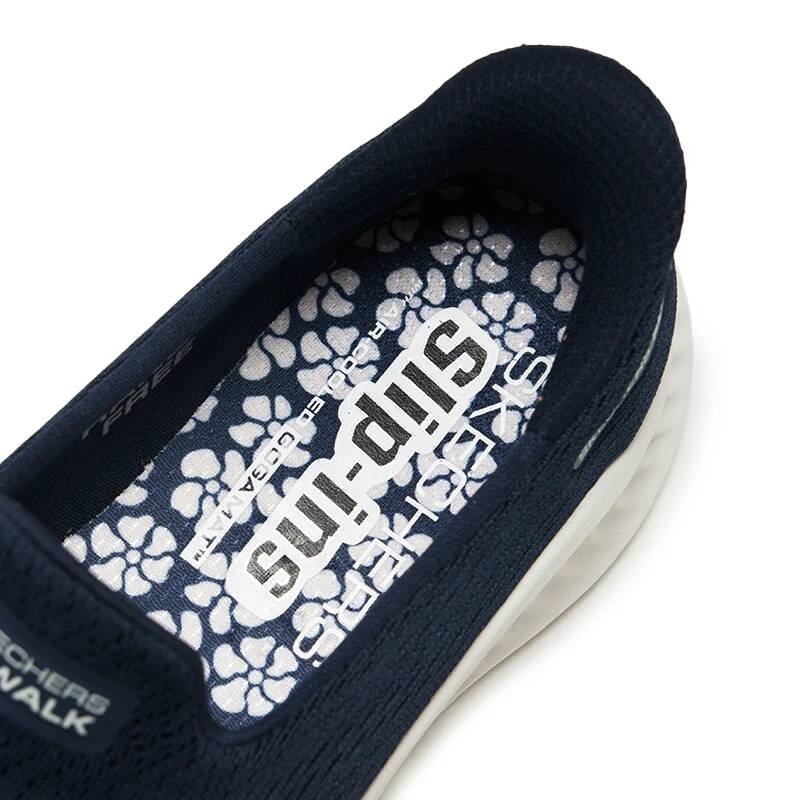 Skechers 125644-NVW Женские сл – обзор и цена Knit Fabric Lace Up Sneakers